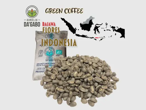 [COGR-FBJW-PASW-70kg] Green Coffee FLORES "NGOWAMAWO" Da'Gabo, Grade 1 Arabica, Bajawa Indonesia, Semi Washed, 70kg
